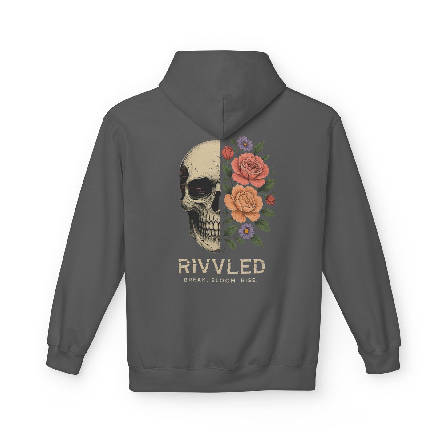 Floral Skull Fleece Hoodie | Rivvled