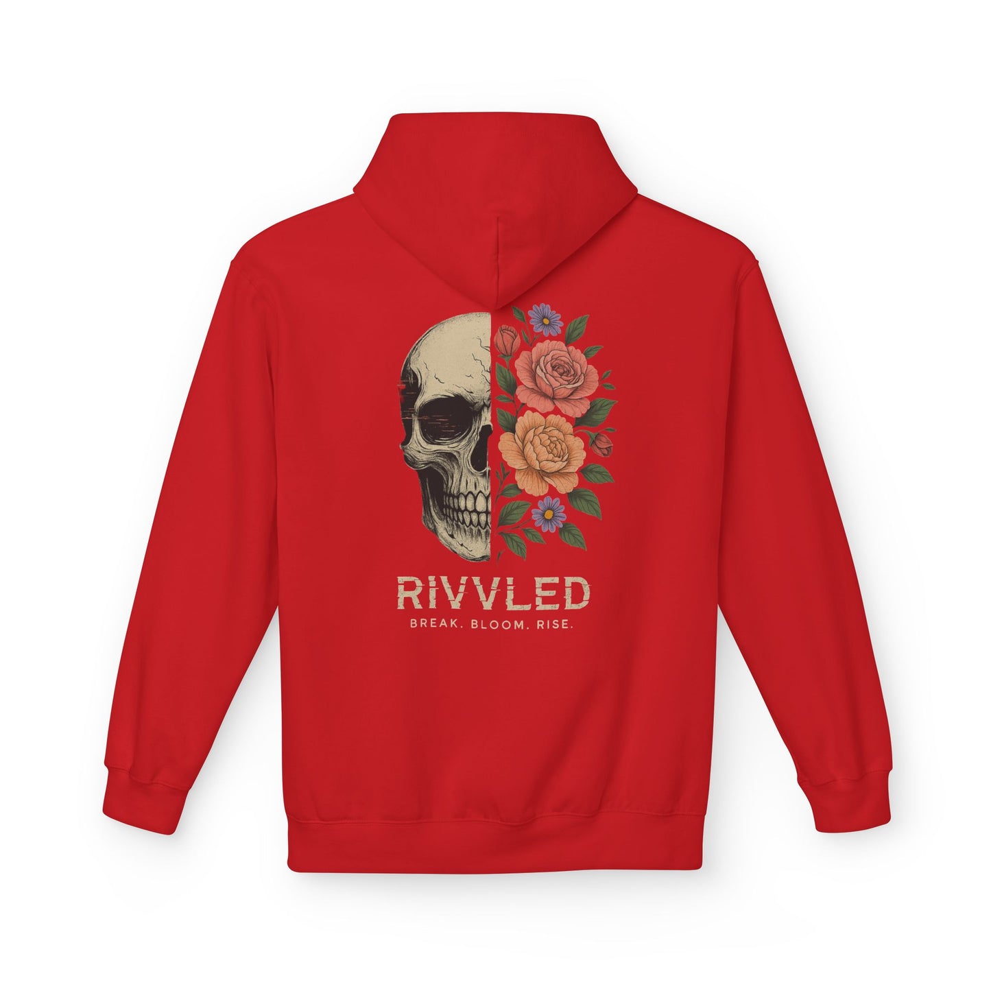 Floral Skull Fleece Hoodie | Rivvled