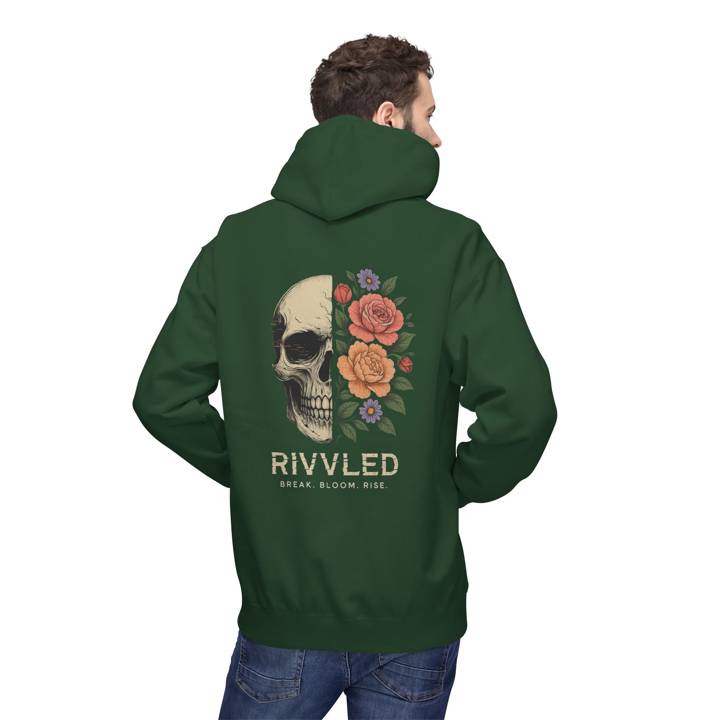 Floral Skull Fleece Hoodie | Rivvled