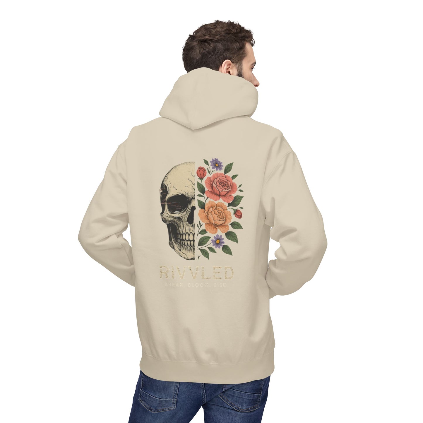 Floral Skull Fleece Hoodie | Rivvled