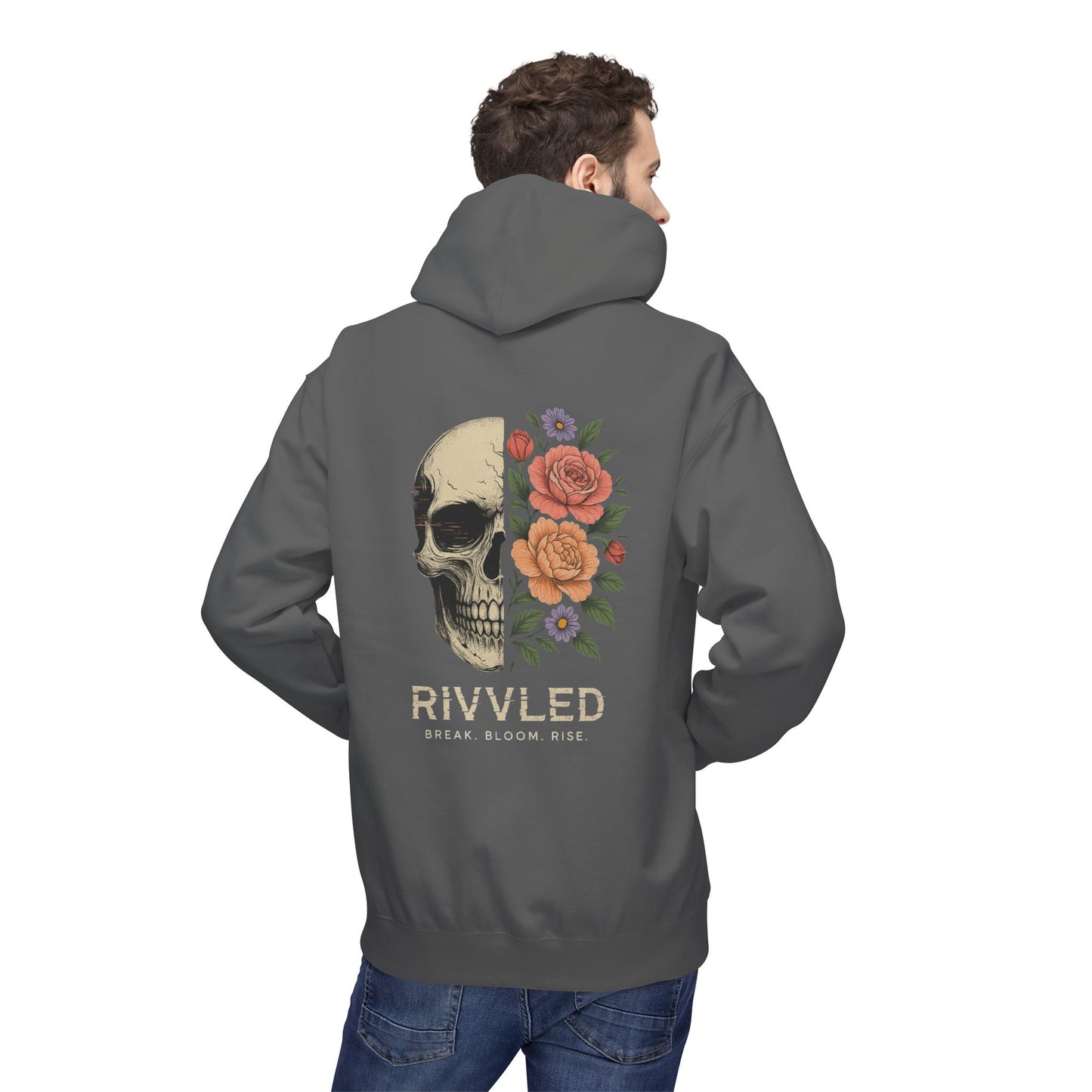 Floral Skull Fleece Hoodie | Rivvled
