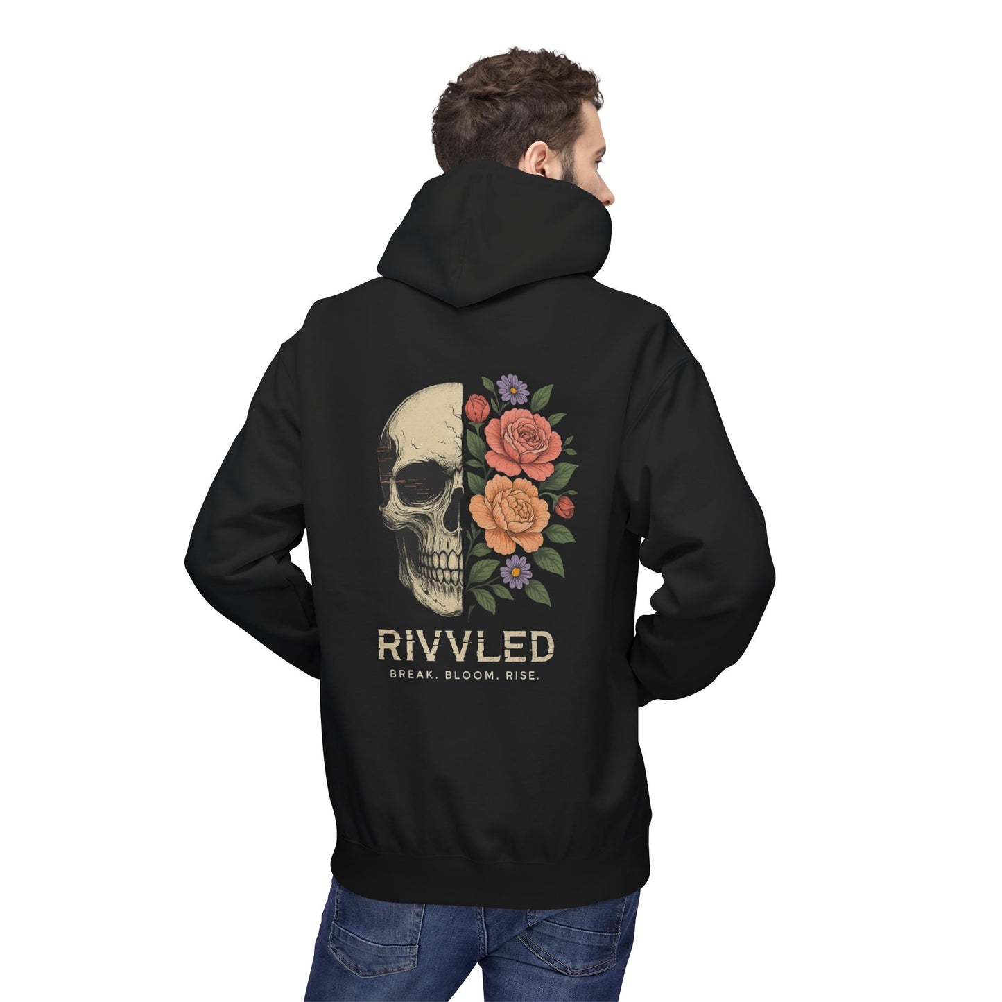 Floral Skull Fleece Hoodie | Rivvled