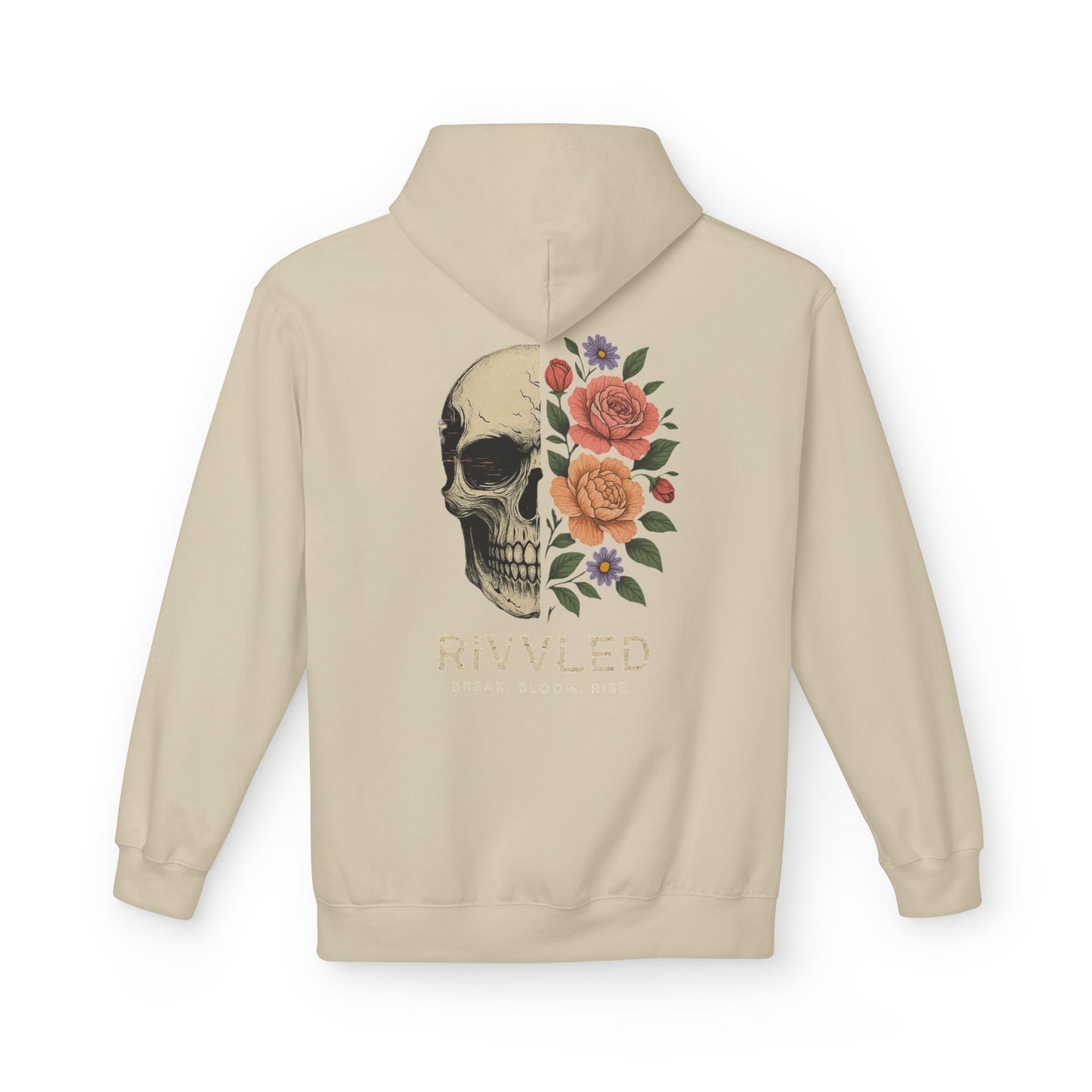Floral Skull Fleece Hoodie | Rivvled