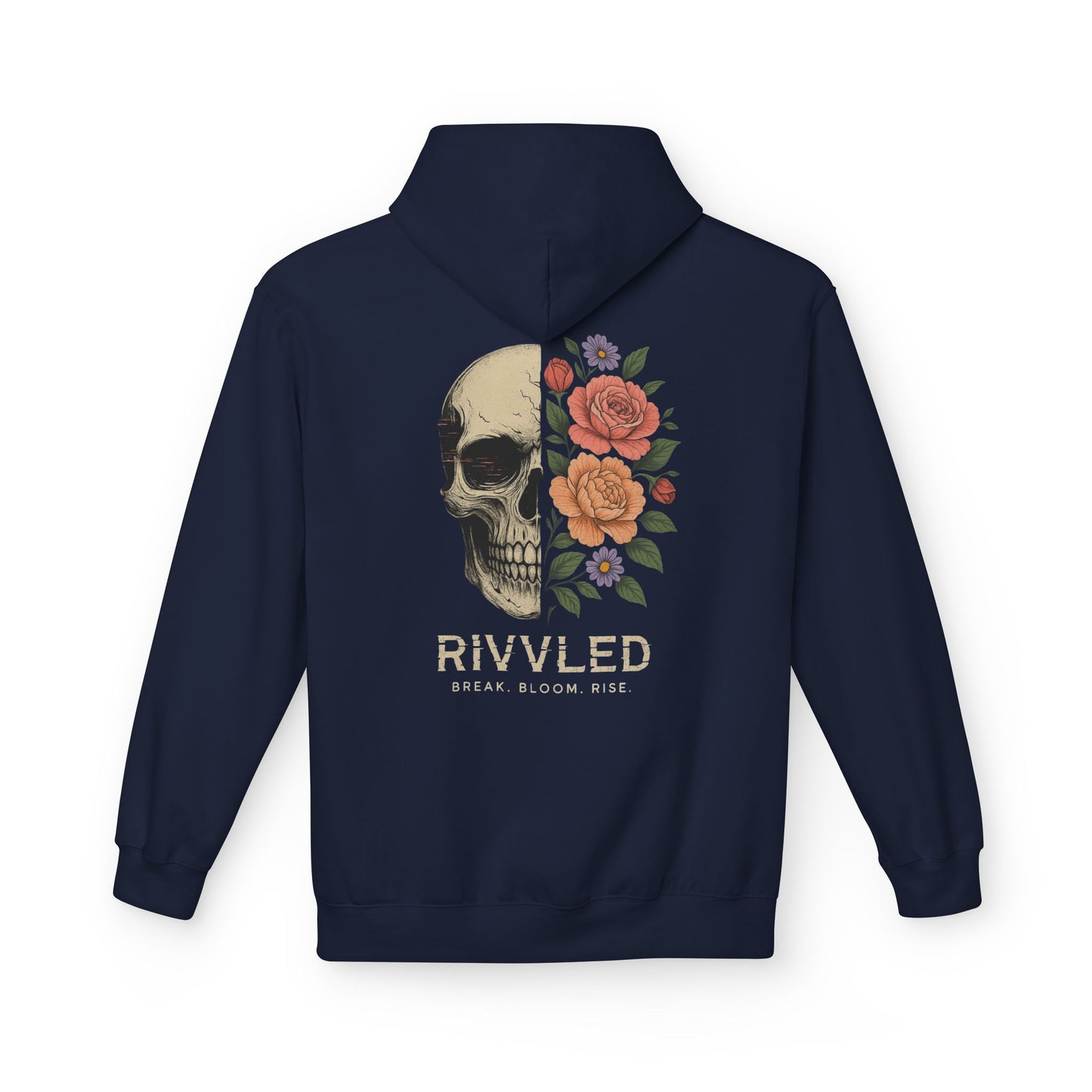 Floral Skull Fleece Hoodie | Rivvled