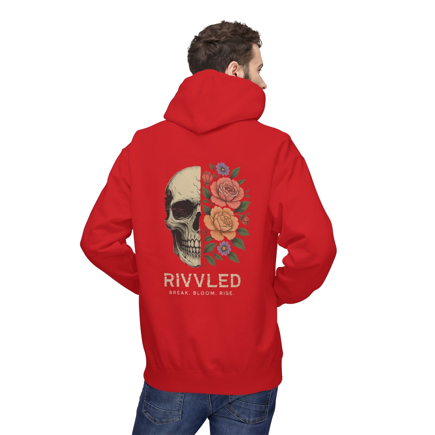 Floral Skull Fleece Hoodie | Rivvled
