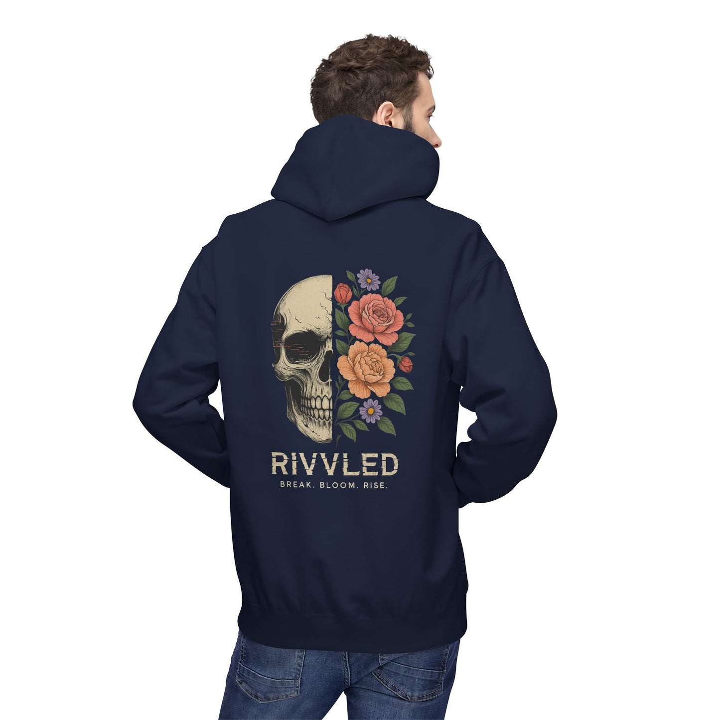 Floral Skull Fleece Hoodie | Rivvled
