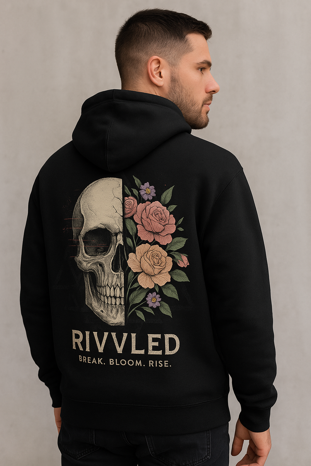 Floral Skull Fleece Hoodie | Rivvled