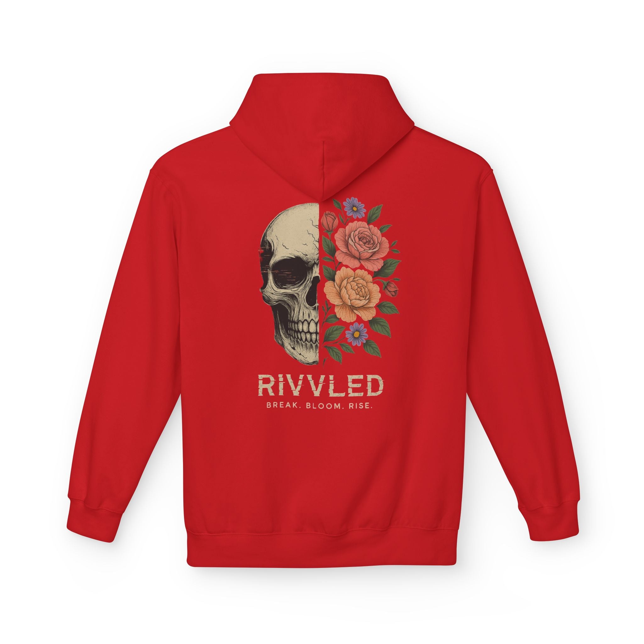 Floral Skull Fleece Hoodie | Rivvled