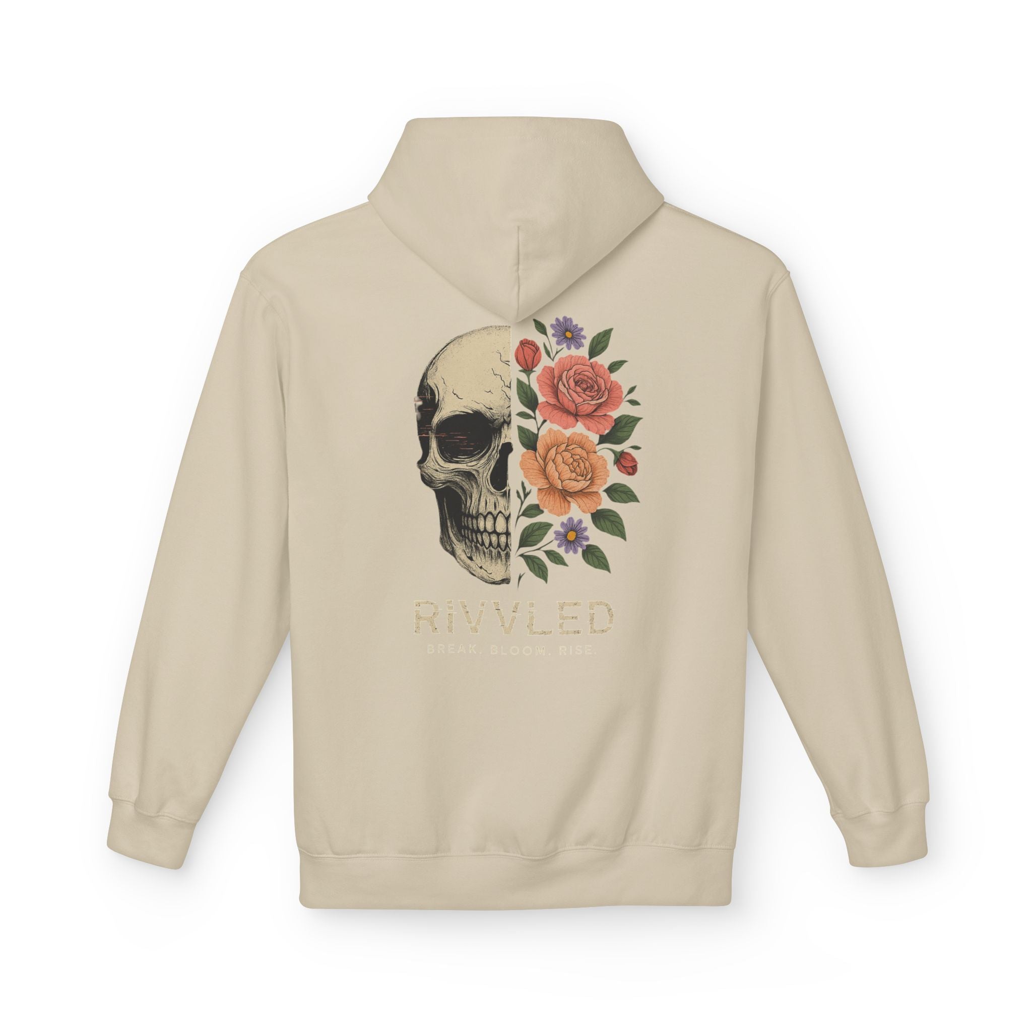 Floral Skull Fleece Hoodie | Rivvled