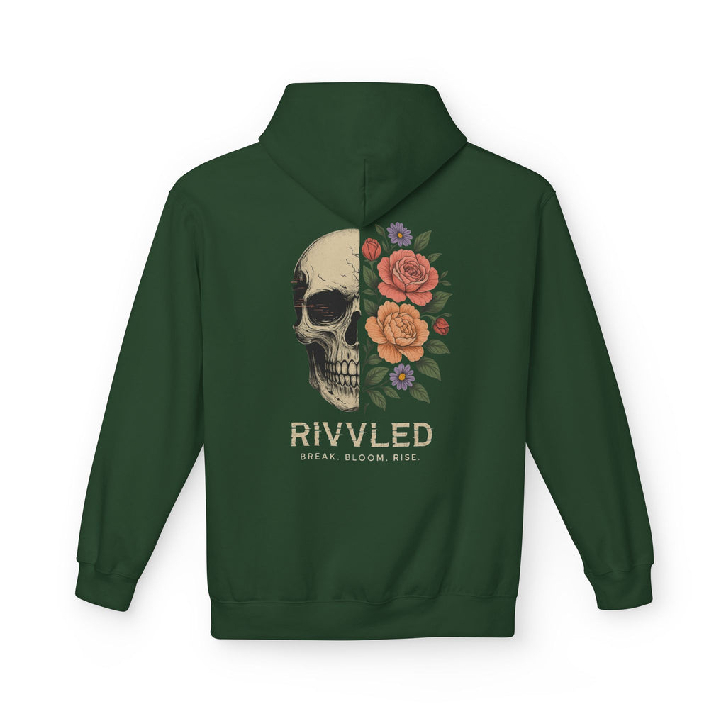 Floral Skull Fleece Hoodie | Rivvled